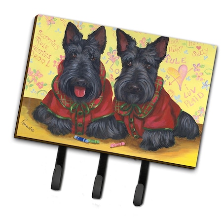 Carolines Treasures 6 x 2 x 9 in. Scottish Terrier Scotties Rule Leash or Key Holder PPP3271TH68
